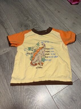 Fisher-Price Yellow & Orange Dinosaur Raglan Tee